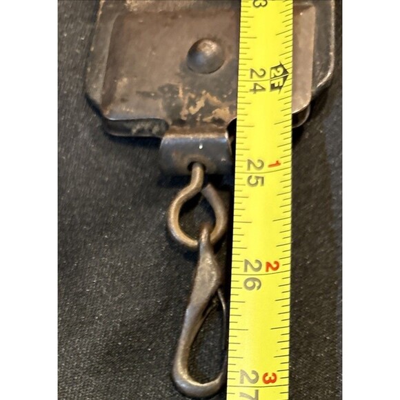 Antique Barber Shop 24” Thick Strop Blade Sharpening Leather & Metal Hardware - Picture 10 of 13